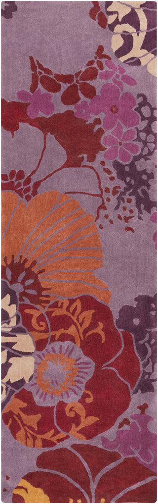 Surya Swank SWA-1008 Eggplant Area Rug 2'6'' x 8' Runner