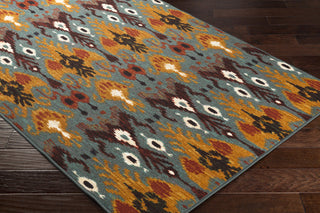 Surya Sonya SYA-1003 Blue/Orange Area Rug Closeup