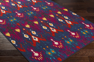 Surya Sonya SYA-1004 Blue/Orange Area Rug Closeup