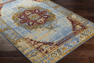 Surya Sonya SYA-1011 Neutral/Blue Area Rug Closeup