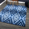 Orian Rugs Symmetry Shibori Dark Blue Area Rug Lifestyle Image