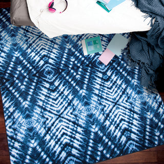 Orian Rugs Symmetry Shibori Dark Blue Area Rug 