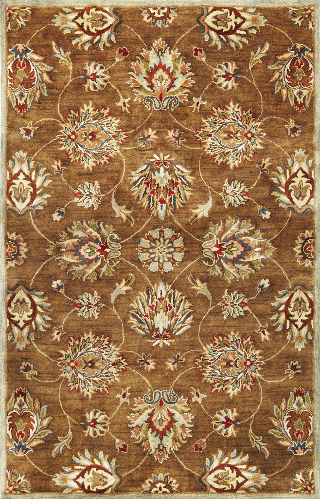 KAS Syriana 6004 Coffee Allover Kashan Hand Tufted Area Rug