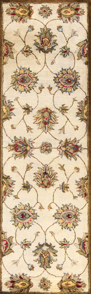 KAS Syriana 6005 Ivory Allover Kashan Hand Tufted Area Rug 