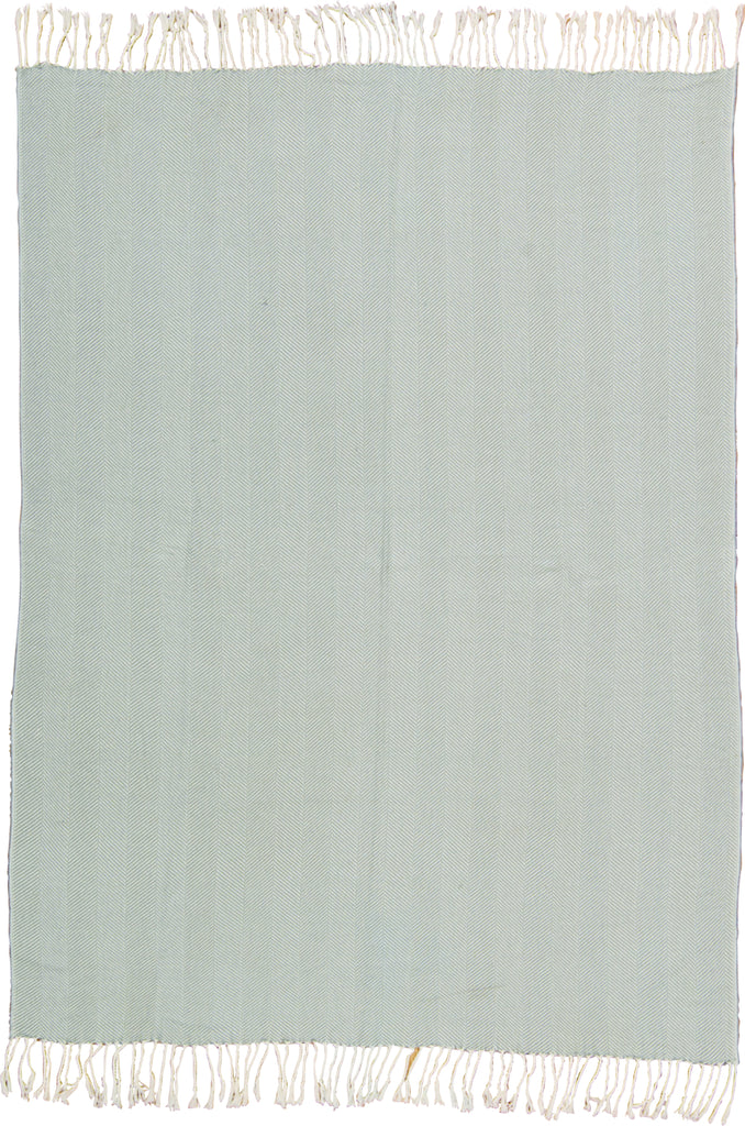 Nourison Throw Organic Cotton Grey by Mina Victory main image