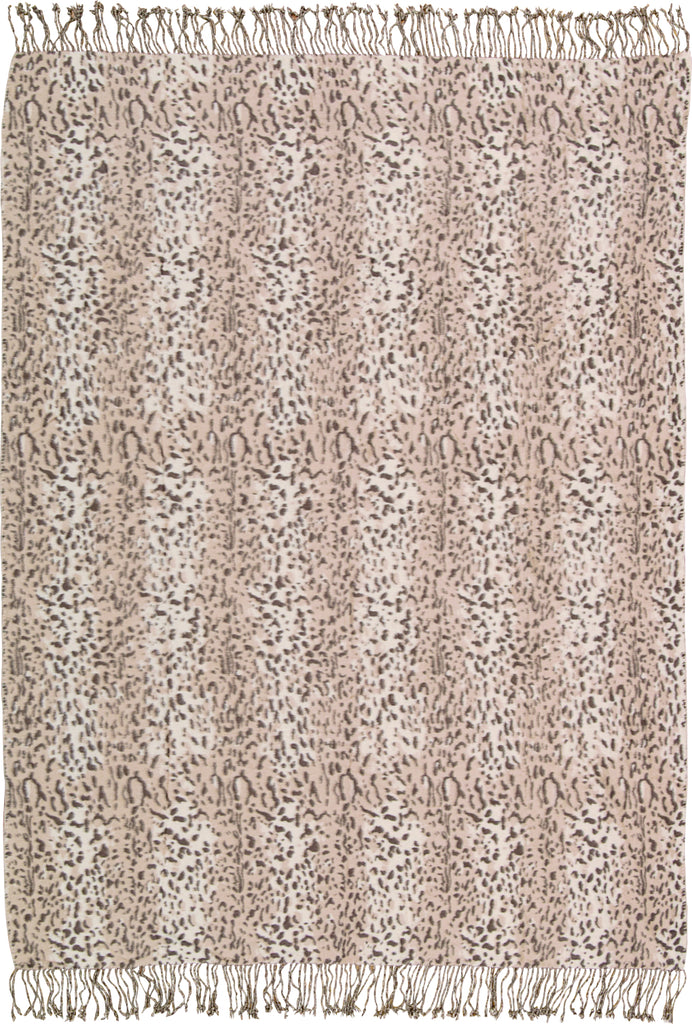 Nourison Throw Snow Leopard Beige by Mina Victory main image
