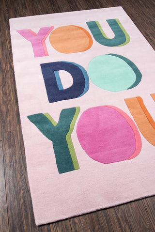 Momeni Tag TAG-2 Pink Area Rug by Novogratz Closeup