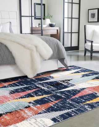 Unique Loom Tagine T-TAGN11 Blue Area Rug Rectangle Lifestyle Image