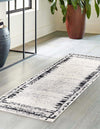 Unique Loom Tagine T-TAGN4 Black and White Area Rug Runner Lifestyle Image