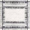 Unique Loom Tagine T-TAGN4 Black and White Area Rug Square Top-down Image