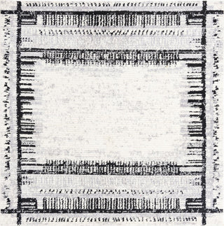 Unique Loom Tagine T-TAGN4 Black and White Area Rug Square Top-down Image