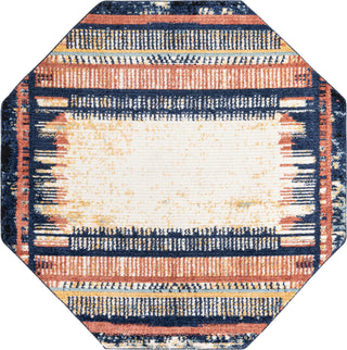 Unique Loom Tagine T-TAGN4 Multi Area Rug Octagon Top-down Image