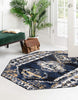 Unique Loom Tagine T-TAGN6 Blue Area Rug Octagon Lifestyle Image Feature