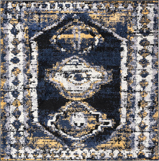 Unique Loom Tagine T-TAGN6 Blue Area Rug Square Top-down Image
