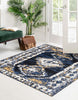 Unique Loom Tagine T-TAGN6 Blue Area Rug Square Lifestyle Image