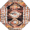 Unique Loom Tagine T-TAGN6 Terracotta Area Rug Octagon Top-down Image