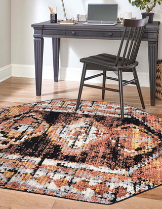 Unique Loom Tagine T-TAGN6 Terracotta Area Rug Octagon Lifestyle Image Feature