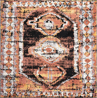 Unique Loom Tagine T-TAGN6 Terracotta Area Rug Square Top-down Image