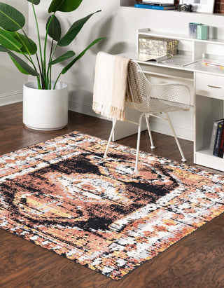 Unique Loom Tagine T-TAGN6 Terracotta Area Rug Square Lifestyle Image