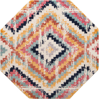 Unique Loom Tagine T-TAGN7 Ivory Area Rug Octagon Top-down Image