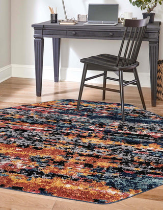 Unique Loom Tagine T-TAGN8 Multi Area Rug Octagon Lifestyle Image Feature