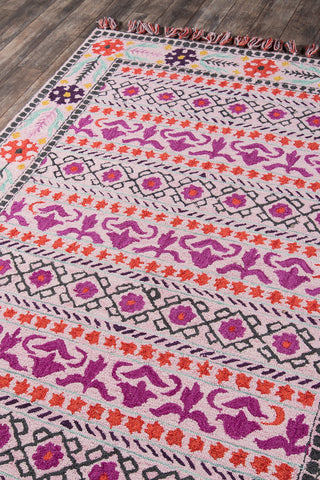 Momeni Tahoe TA-07 Pink Area Rug Corner Image