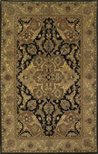KAS Taj Palace 8735 Black/Coffee Polynaise Area Rug main image