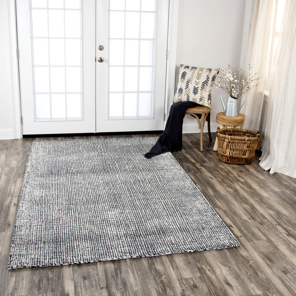 Rizzy Talbot TAL102 Black Area Rug  Feature