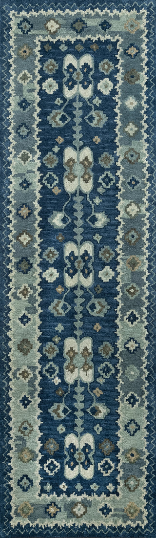 Momeni Tangier TAN-1 Blue Area Rug Runner Image