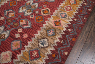 Momeni Tangier TAN-1 Red Area Rug Corner Shot