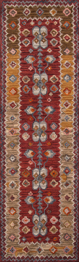 Momeni Tangier TAN-1 Red Area Rug Closeup