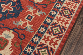 Momeni Tangier TAN-3 Red Area Rug Corner Shot