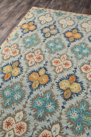 Momeni Tangier TAN17 Blue Area Rug Corner Image Feature