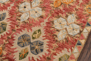 Momeni Tangier TAN17 Red Area Rug Corner Shot