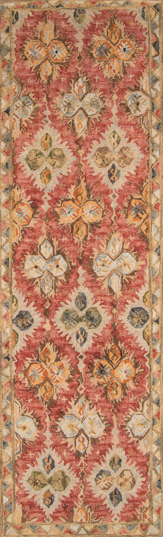 Momeni Tangier TAN17 Red Area Rug Close Up