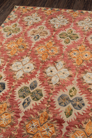 Momeni Tangier TAN17 Red Area Rug Detail Shot Feature