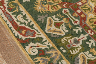 Momeni Tangier TAN25 Green Area Rug Close Up