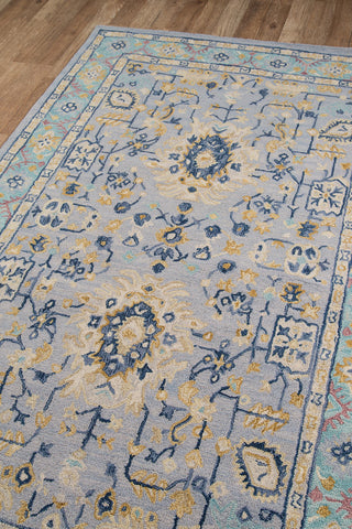 Momeni Tangier TAN30 Blue Area Rug Corner Image Feature