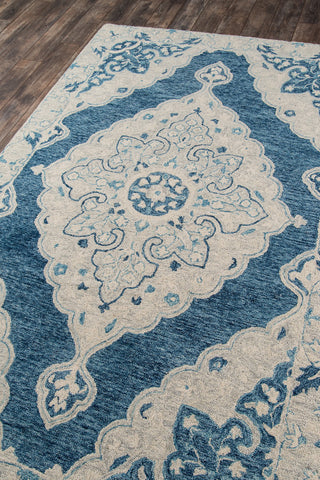 Momeni Tangier TAN36 Blue Area Rug Corner Image Feature