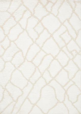 Loloi Tangier Shag TG-01 White/Beige Area Rug main image