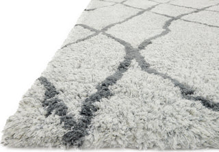 Loloi Tangier Shag TG-03 Mist/Grey Area Rug Corner Image Feature