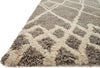 Loloi Tangier Shag TG-04 Granite/Sand Area Rug Corner Image Feature