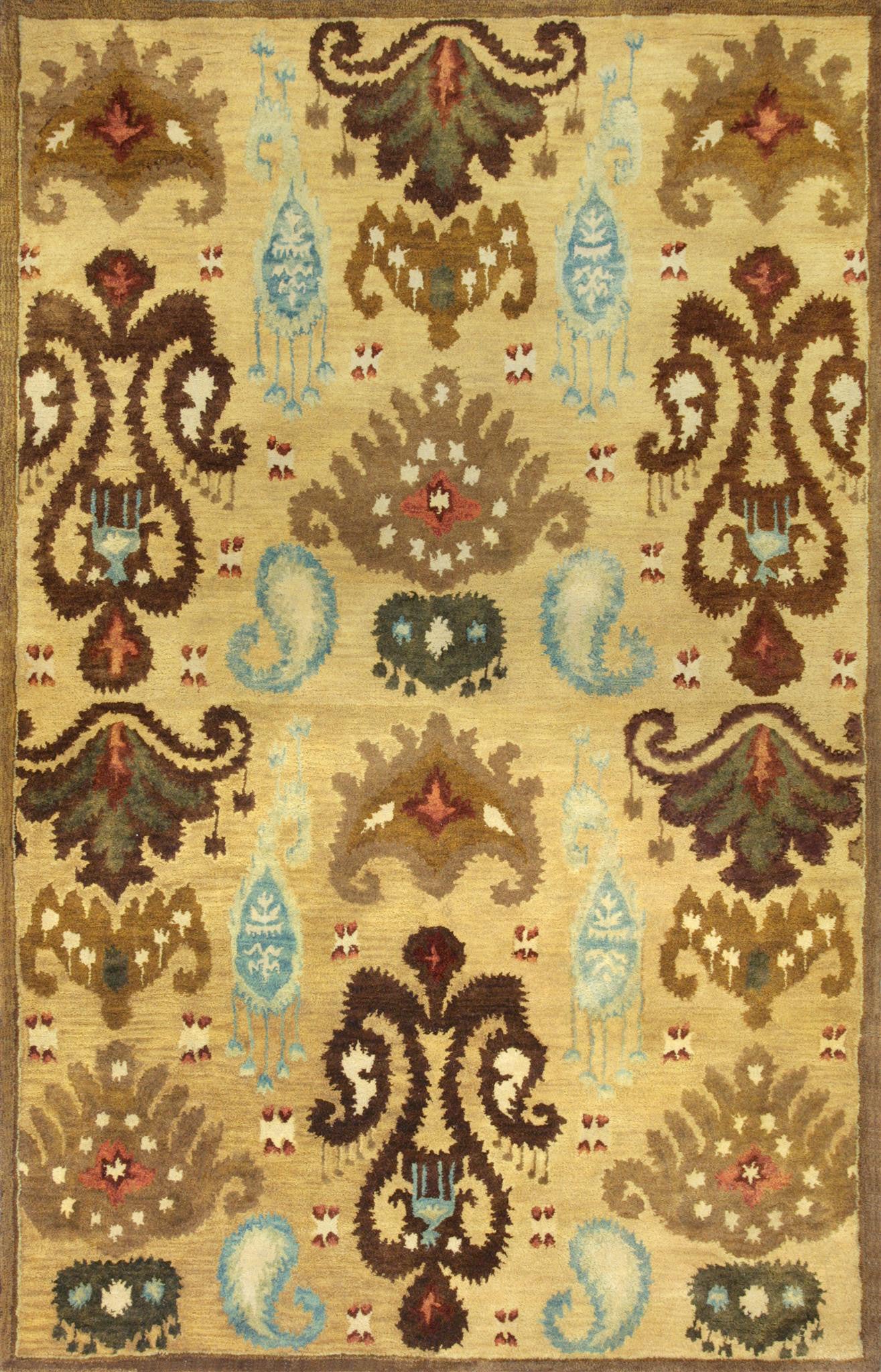 KAS Tapestry 6812 Gold Ferozi Hand Tufted Area Rug