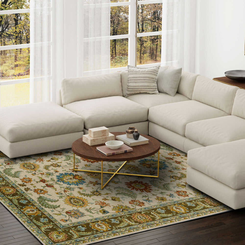Karastan Kaleidoscope Tatiana Beige Area Rug Lifestyle Image Feature
