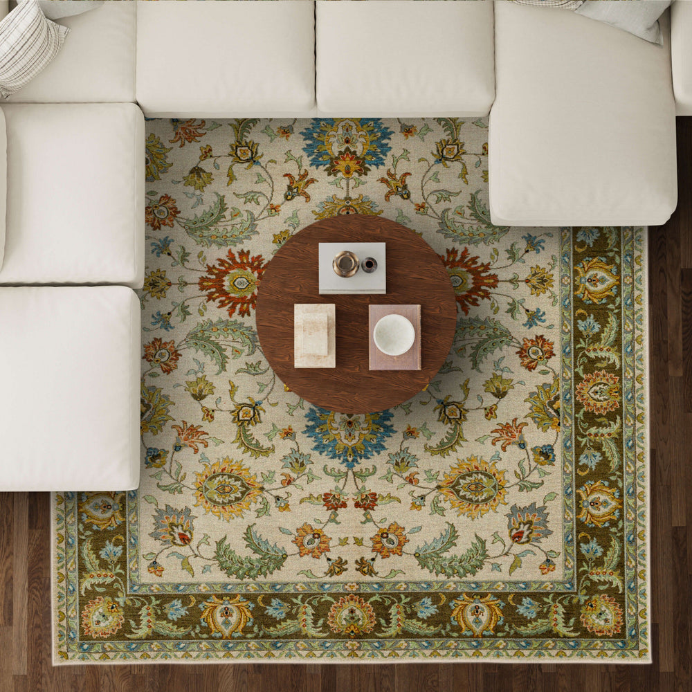 Karastan Kaleidoscope Tatiana Beige Area Rug Lifestyle Image Feature