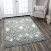 Rizzy Tumble Weed Loft TL646A Gray Blue Area Rug Corner Image Feature