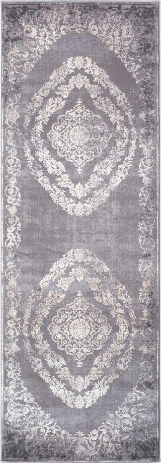 Surya Tibetan TBT-2301 Medium Gray Charcoal Cream Khaki Area Rug Runner Image