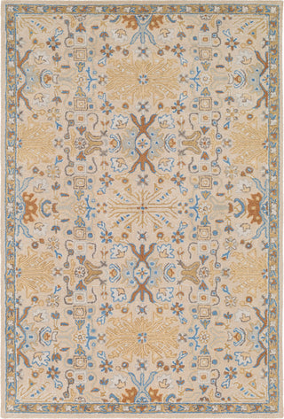 Surya Tabriz TBZ-1008 Denim Khaki Tan Light Gray Medium Camel Area Rug main image