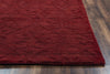 Rizzy Technique TC8268 Burgundy Area Rug Edge Shot