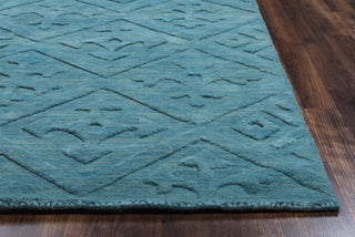 Rizzy Technique TC8272 Blue/Aqua Area Rug Edge Shot